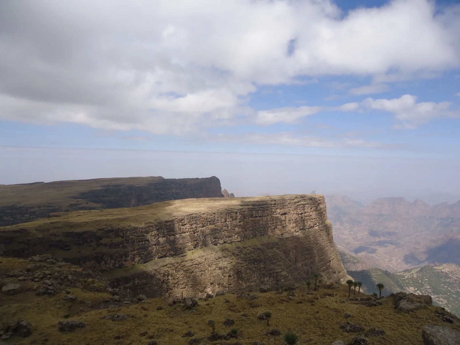 Hikers on the summit of Inatye in the Simien Mountains