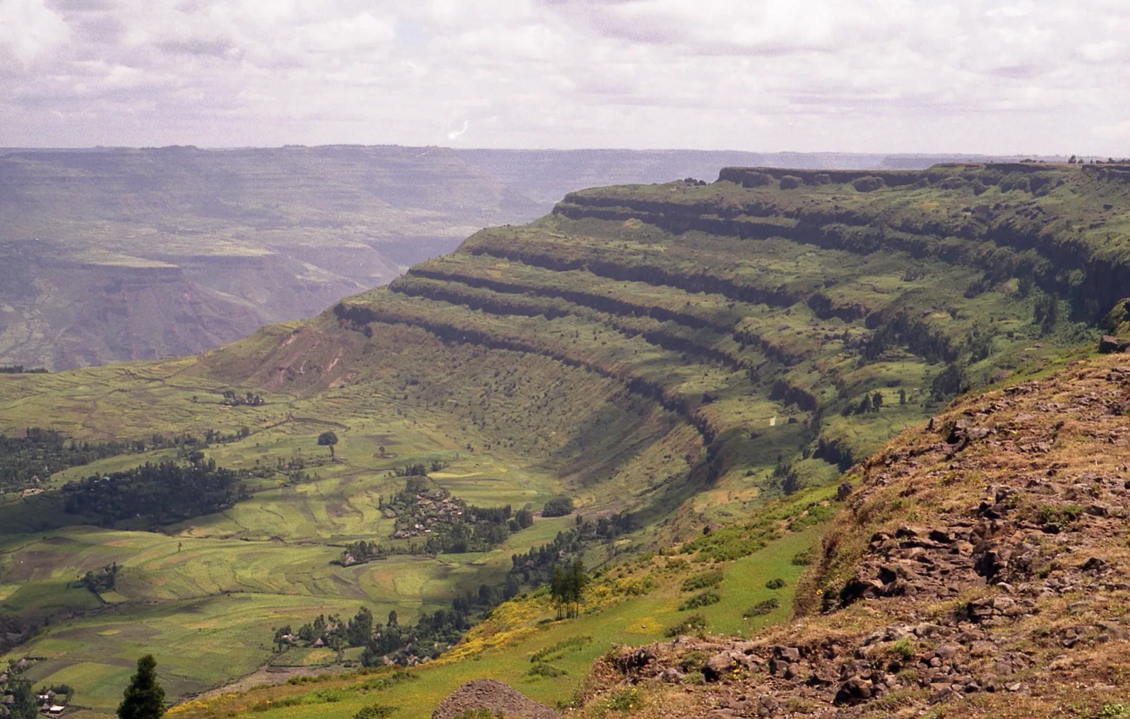 Cliffs and slopes of the Jemma Valley gorge