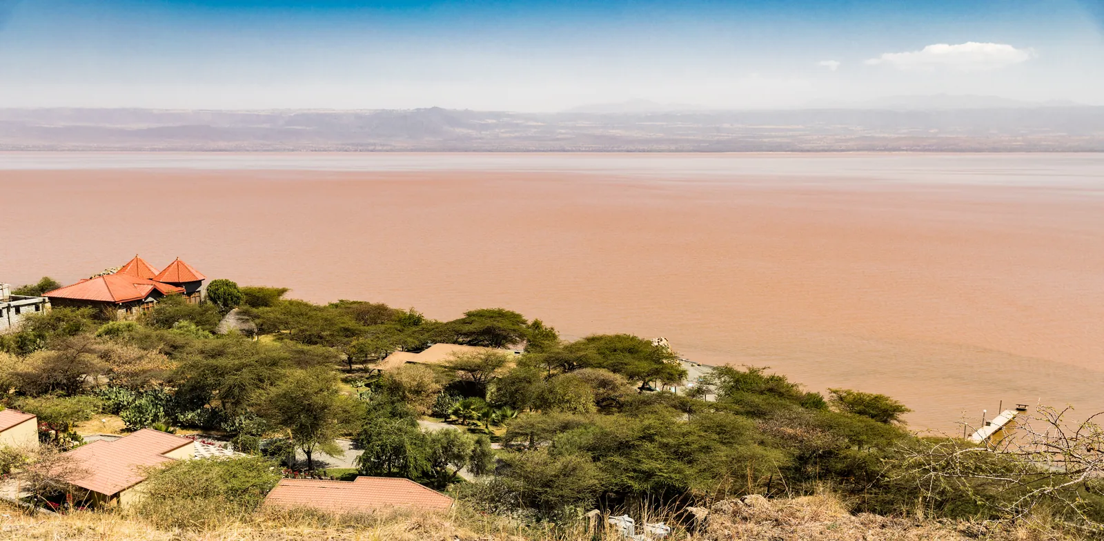 Lake Langano and its shoreline