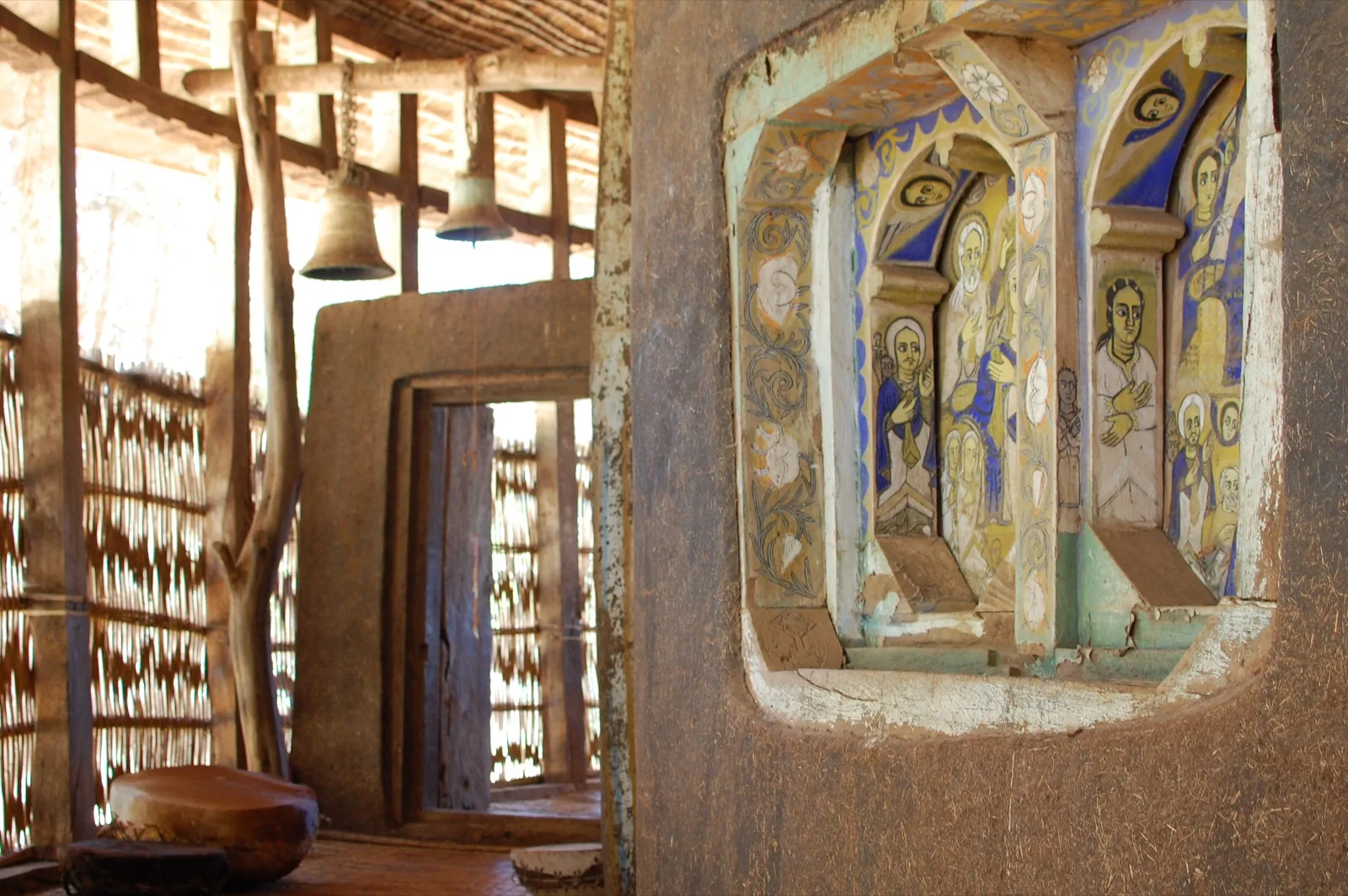 The round church of Ura Kidane Mihret on Lake Tana